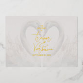 Invitation En Aluminium Mariage cygne (Recto)