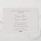 Invitation En Aluminium Mariage cygne (Verso)