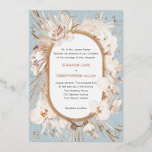 Invitation En Aluminium Mariage dans le jardin fleuri d'aquarelle neutre b (Recto)