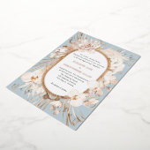 Invitation En Aluminium Mariage dans le jardin fleuri d'aquarelle neutre b (Rotation)