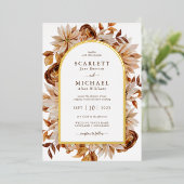 Invitation En Aluminium Mariage d'aquarelle automne (Debout devant)