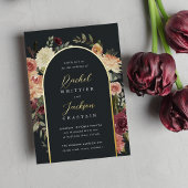 Invitation En Aluminium Mariage d'aquarelle de fleurs rustiques