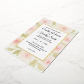 Invitation En Aluminium Mariage d'aquarelle rose et verte Chic Sage (Rotation)