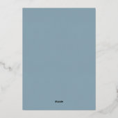 Invitation En Aluminium Mariage d'arc bleu d'hiver Azure (Verso)