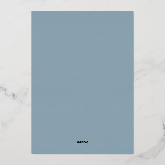 Invitation En Aluminium Mariage d'arc bleu d'hiver Azure (Verso)
