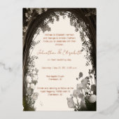 Invitation En Aluminium Mariage d'arche botanique romantique (Recto)