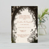 Invitation En Aluminium Mariage d'arche botanique romantique (Debout devant)