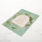 Invitation En Aluminium Mariage d'arche de prairie florale (Rotation)