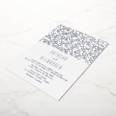 Invitation En Aluminium Mariage d'argent moderne minimal (Rotation)