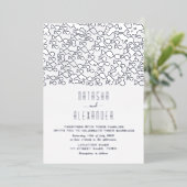 Invitation En Aluminium Mariage d'argent moderne minimal (Debout devant)