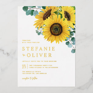 Invitation En Aluminium Mariage d'automne à l'aquarelle Eucalyptus et Tour