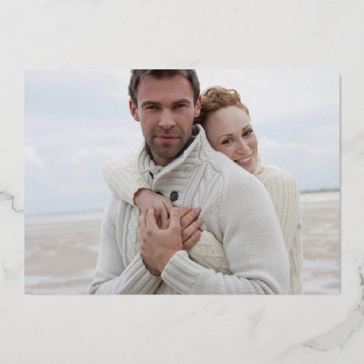 Invitation En Aluminium Mariage d'automne Enregistrer la date Feuilles ora (Verso)