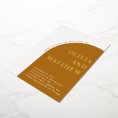 Invitation En Aluminium Mariage d'automne moderne avec typographie dorée e (Rotation)