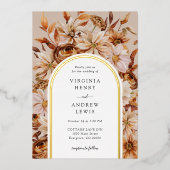 Invitation En Aluminium Mariage de automne rustique (Recto)