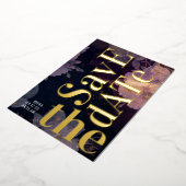 Invitation En Aluminium Mariage de automne violet Monogramme moderne (Rotation)