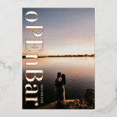 Invitation En Aluminium Mariage de automne violet Monogramme moderne (Devant)