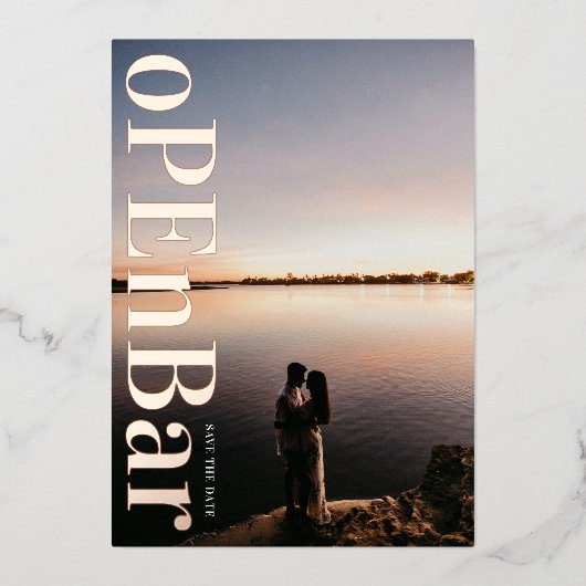 Invitation En Aluminium Mariage de automne violet Monogramme moderne (Devant)