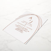 Invitation En Aluminium Mariage de bordure en arc géométrique (Rotation)