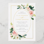Invitation En Aluminium Mariage de cadre de couleur or rose (Recto)