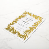 Invitation En Aluminium Mariage de cadre de couronne d'hiver moderne (Rotation)