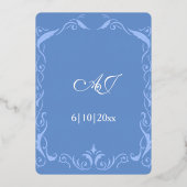 Invitation En Aluminium Mariage de cadre de Swirl juif (Verso)
