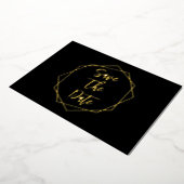 Invitation En Aluminium Mariage De Cadre Géométrique Enregistrer La Date (Rotation)