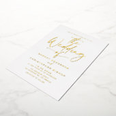 Invitation En Aluminium Mariage de calligraphie à main simple (Rotation)
