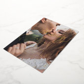 Invitation En Aluminium Mariage de calligraphie classique or (Rotation)