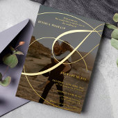 Invitation En Aluminium Mariage de calligraphie de l'esperluette de script