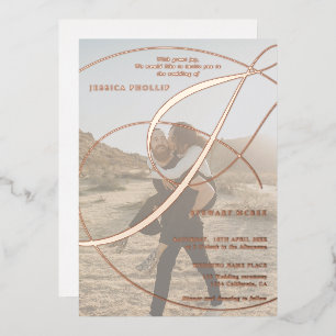 Invitation En Aluminium Mariage de calligraphie de l'esperluette de script