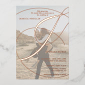 Invitation En Aluminium Mariage de calligraphie de l'esperluette de script (Recto)