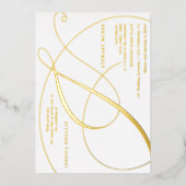 Invitation En Aluminium Mariage de calligraphie de l'esperluette de script (Recto)