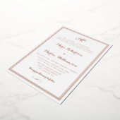 Invitation En Aluminium mariage de calligraphie or noir et rose (Rotation)