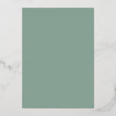 Invitation En Aluminium Mariage de cristal d'Aventurine vert Sage (Verso)
