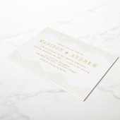 Invitation En Aluminium Mariage de déco pointillé or (Rotation)