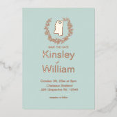 Invitation En Aluminium Mariage de destination à Mississippi (Recto)