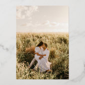 Invitation En Aluminium Mariage de destination de feuille tropicale d'or p (Verso)