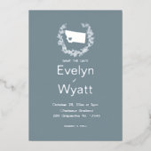 Invitation En Aluminium Mariage de destination de l'État du Montana (Recto)