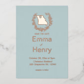 Invitation En Aluminium Mariage de destination du Missouri (Recto)