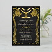 Invitation En Aluminium Mariage de Dragon Fantastique (Debout devant)