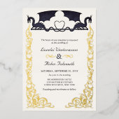 Invitation En Aluminium Mariage de dragon fantastique (Recto)