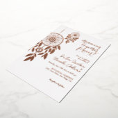 Invitation En Aluminium Mariage de Dreamcatcher en plumes de la tribu Boho (Rotation)