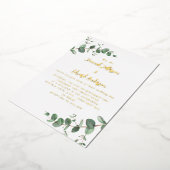 Invitation En Aluminium mariage de feuille vert Eucalyptus botanique Invit (Rotation)