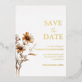 Invitation En Aluminium Mariage de fleur sauvage de boho Whimsical enregis (Recto)