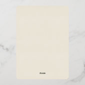 Invitation En Aluminium Mariage de fougères (Verso)