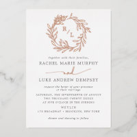 Mariage de gerbe de laurier botanique Monogramme F