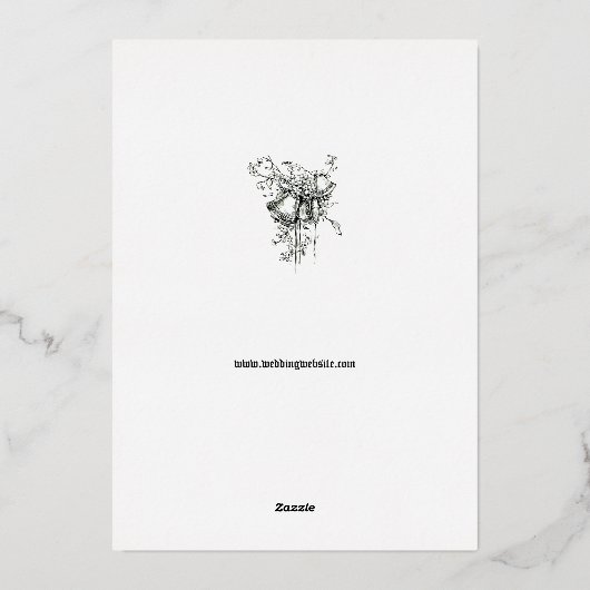 Invitation En Aluminium Mariage de la frontière de Folift médiéval Renaiss (Verso)