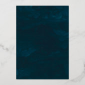 Invitation En Aluminium Mariage de la lune et des étoiles d'or céleste (Verso)