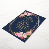 Invitation En Aluminium Mariage de la Royal Blue Navy de couleur rose (Rotation)