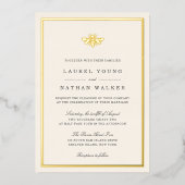 Invitation En Aluminium Mariage de l'Abeille Dorée (Recto)
